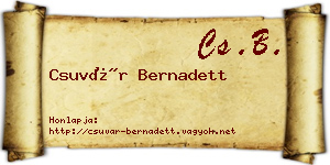 Csuvár Bernadett névjegykártya